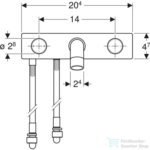 Geberit ONE falsík alatti mosdó csaptelep kizárólag ONE szerelőkerethez,matt fekete 116.460.14.1