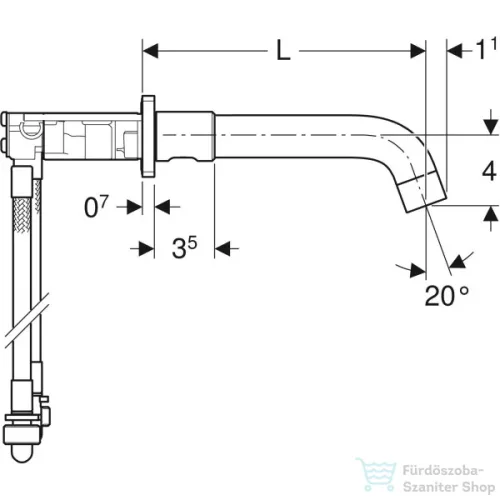 Geberit ONE falsík alatti mosdó csaptelep kizárólag ONE szerelőkerethez,matt fekete 116.460.14.1