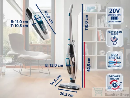 Leifheit Regulus PowerVac 2 in 1 akkumulátoros porszívó, 11925