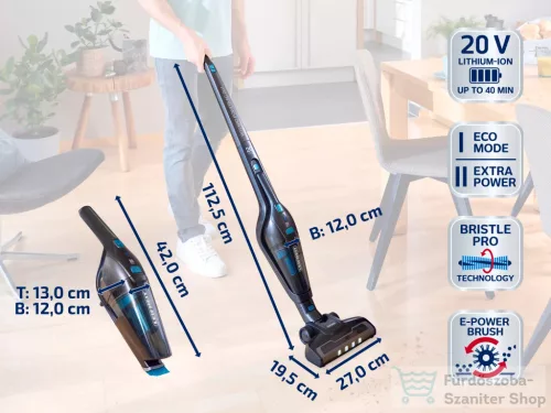 Leifheit Rotaro PowerVac 2 in 1 akkumulátoros porszívó, 11928