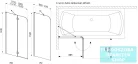Radaway Torrenta PND 101cm-es 2 részes kádparaván jobbos 12011202-101R