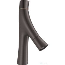   Hansgrohe AXOR STARCK ORGANIC 80 kétkaros mosdó csaptelep nem zárható leeresztővel,szálcsiszolt fekete króm 12011340