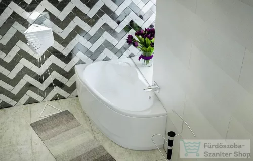 M-Acryl Liza 140x90 cm-es aszimmetrikus kád, balos 12015