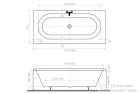 M-Acryl Flexa 189x81 vágható egyenes akril kád 12020