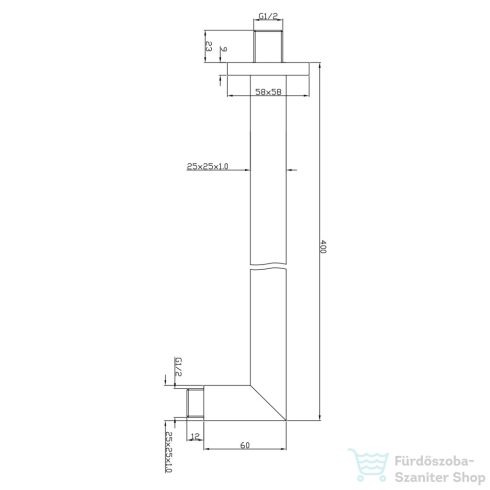 Sapho Zuhanykar, 40 cm, réz/króm 1205-17