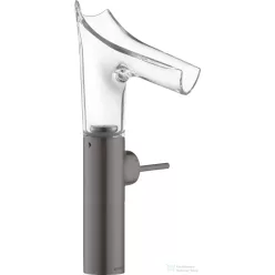   Hansgrohe AXOR STARCK V magasított mosdó csaptelep nem zárható leeresztővel, szálcsiszolt fekete króm 12114340
