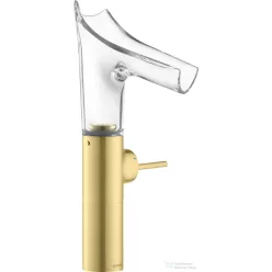   Hansgrohe AXOR STARCK V magasított mosdó csaptelep nem zárható leeresztővel, szálcsiszolt sárgaréz 12114950