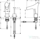 Hansgrohe AXOR STARCK V 2-lyukú mosdócsaptelep, nem zárható leeresztővel, króm 12115000
