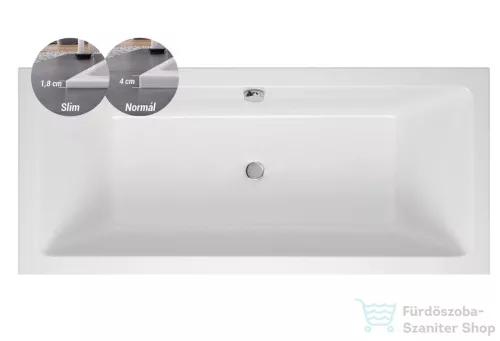 M-Acryl Sabina Slim 180x80 egyenes kád 12388