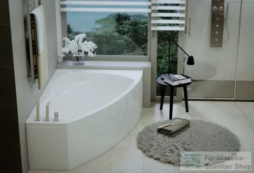 M-Acryl Claudia 160x105 cm-es aszimmetrikus kád, jobbos 12397