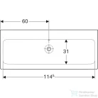 Geberit iCON 120x48,5 cm-es mosdó csaplyuk nélkül,fehér 124025000
