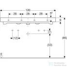 Geberit iCON 120x48,5 cm-es mosdó csaplyuk nélkül,fehér 124025000