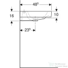 Geberit iCON 120x48,5 cm-es mosdó csaplyuk nélkül,fehér 124025000