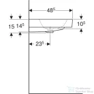 Geberit iCON 60x48,5 cm-es mosdó csaplyuk nélkül,fehér 124063000