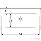 Geberit iCON 90x48,5 cm-es mosdó csaplyuk nélkül,fehér 124093000