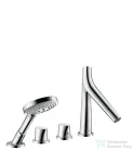 Hansgrohe Axor Starck Organic 4-lyukú peremre szerelhető termosztátos kádcsaptelep színkészlet, króm 12425000