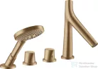 Hansgrohe Axor Starck Organic 4 üléses peremre szerelhető termosztátos kádtöltő csaptelep,szálcsiszolt bronz 12425140