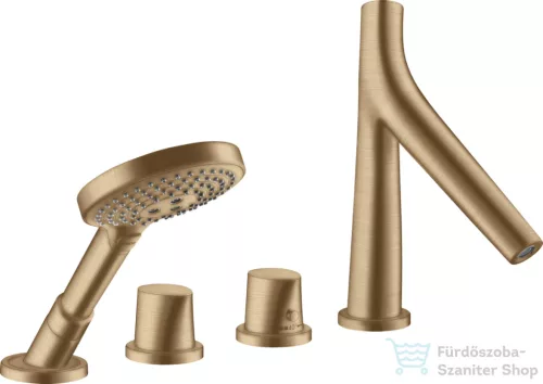 Hansgrohe Axor Starck Organic 4 üléses peremre szerelhető termosztátos kádtöltő csaptelep,szálcsiszolt bronz 12425140