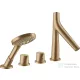 Hansgrohe Axor Starck Organic 4 üléses peremre szerelhető termosztátos kádtöltő csaptelep,szálcsiszolt bronz 12425140