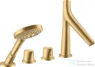 Hansgrohe Axor Starck Organic 4 üléses peremre szerelhető termosztátos kádtöltő csaptelep,szálcsiszolt arany hatású 12425250