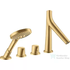   Hansgrohe Axor Starck Organic 4 üléses peremre szerelhető termosztátos kádtöltő csaptelep,szálcsiszolt arany hatású 12425250