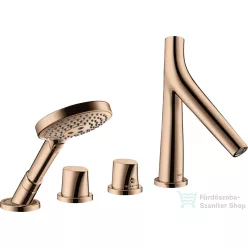   Hansgrohe Axor Starck Organic 4 üléses peremre szerelhető termosztátos kádtöltő csaptelep,polírozott vörös arany hatású 12425300