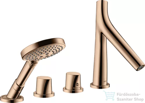 Hansgrohe Axor Starck Organic 4 üléses peremre szerelhető termosztátos kádtöltő csaptelep,polírozott vörös arany hatású 12425300