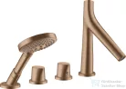 Hansgrohe Axor Starck Organic 4 üléses peremre szerelhető termosztátos kádtöltő csaptelep,szálcsiszolt vörös arany hatású 12425310