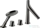 Hansgrohe Axor Starck Organic 4 üléses peremre szerelhető termosztátos kádtöltő csaptelep,polírozott fekete króm 12425330