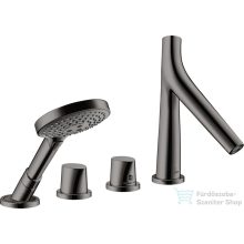   Hansgrohe Axor Starck Organic 4 üléses peremre szerelhető termosztátos kádtöltő csaptelep,polírozott fekete króm 12425330