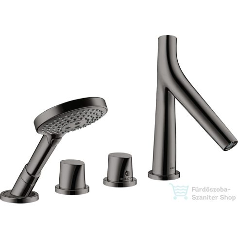 Hansgrohe Axor Starck Organic 4 üléses peremre szerelhető termosztátos kádtöltő csaptelep,polírozott fekete króm 12425330