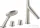 Hansgrohe Axor Starck Organic 4 üléses peremre szerelhető termosztátos kádtöltő csaptelep,rozsdamentes acél hatású 12425800