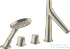 Hansgrohe Axor Starck Organic 4 üléses peremre szerelhető termosztátos kádtöltő csaptelep,szálcsiszolt nikkel 12425820