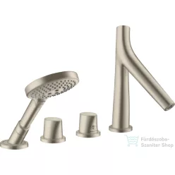   Hansgrohe Axor Starck Organic 4 üléses peremre szerelhető termosztátos kádtöltő csaptelep,szálcsiszolt nikkel 12425820