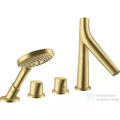   Hansgrohe Axor Starck Organic 4 üléses peremre szerelhető termosztátos kádtöltő csaptelep,szálcsiszolt sárgaréz hatású 12425950