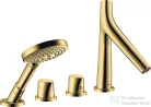 Hansgrohe Axor Starck Organic 4 üléses peremre szerelhető termosztátos kádtöltő csaptelep,polírozott arany hatású 12425990