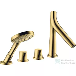   Hansgrohe Axor Starck Organic 4 üléses peremre szerelhető termosztátos kádtöltő csaptelep,polírozott arany hatású 12425990