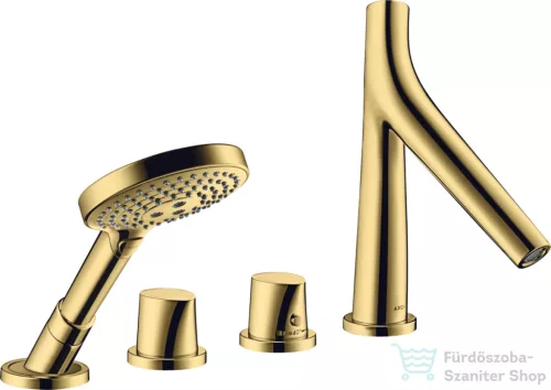 Hansgrohe Axor Starck Organic 4 üléses peremre szerelhető termosztátos kádtöltő csaptelep,polírozott arany hatású 12425990