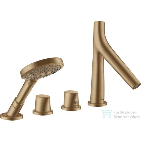 Hansgrohe AXOR Starck Organic 4 üléses,termosztátos kádtöltő csaptelep,szálcsiszolt bronz 12426140