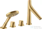Hansgrohe AXOR Starck Organic 4 üléses,termosztátos kádtöltő csaptelep,szálcsiszolt arany hatású 12426250