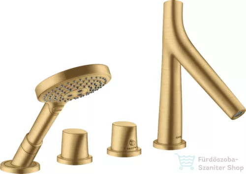 Hansgrohe AXOR Starck Organic 4 üléses,termosztátos kádtöltő csaptelep,szálcsiszolt arany hatású 12426250