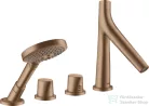 Hansgrohe AXOR Starck Organic 4 üléses,termosztátos kádtöltő csaptelep,szálcsiszolt vörös arany hatású 12426310