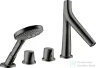 Hansgrohe AXOR Starck Organic 4 üléses,termosztátos kádtöltő csaptelep,polírozott fekete króm 12426330