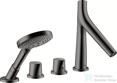 Hansgrohe AXOR Starck Organic 4 üléses,termosztátos kádtöltő csaptelep,polírozott fekete króm 12426330