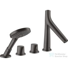   Hansgrohe AXOR Starck Organic 4 üléses,termosztátos kádtöltő csaptelep,szálcsiszolt fekete króm 12426340
