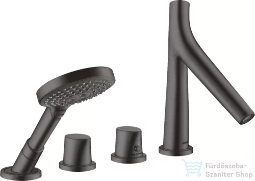 Hansgrohe AXOR Starck Organic 4 üléses,termosztátos kádtöltő csaptelep,szálcsiszolt fekete króm 12426340