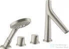 Hansgrohe AXOR Starck Organic 4 üléses,termosztátos kádtöltő csaptelep,rozsdamentes acél hatású 12426800