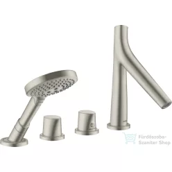   Hansgrohe AXOR Starck Organic 4 üléses,termosztátos kádtöltő csaptelep,rozsdamentes acél hatású 12426800