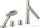 Hansgrohe AXOR Starck Organic 4 üléses,termosztátos kádtöltő csaptelep,rozsdamentes acél hatású 12426800