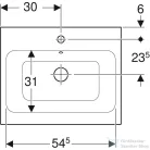 Geberit iCON 60x48,5 cm-es pultra ültethető mosdó,fehér 124560000